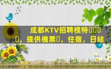 成都KTV招聘模特，提供機票，住宿，日結